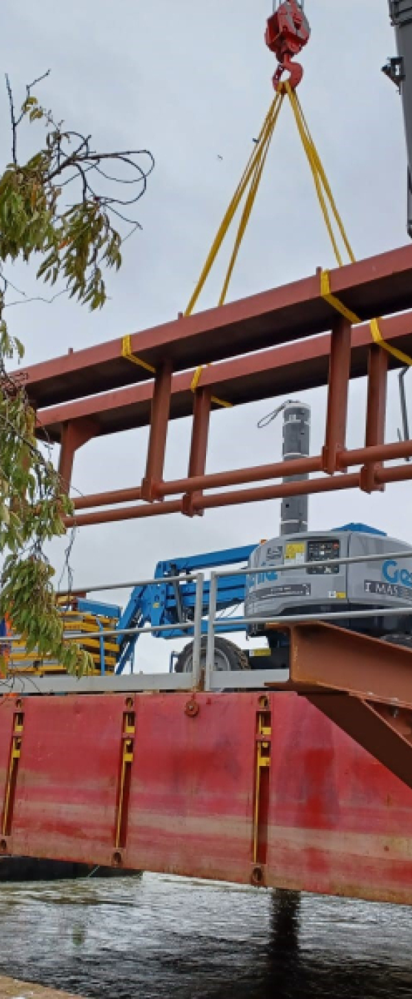 Piling at Tarrant Wharf.