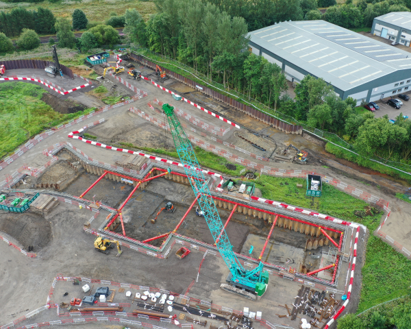 Ariel view of the Littleborough site.