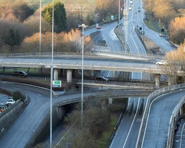 Newcastle Central Motorway aerial image