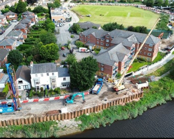 Piling rig on site at preston.
