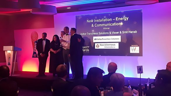 VolkerTrenchless Solutions employees accepting award.